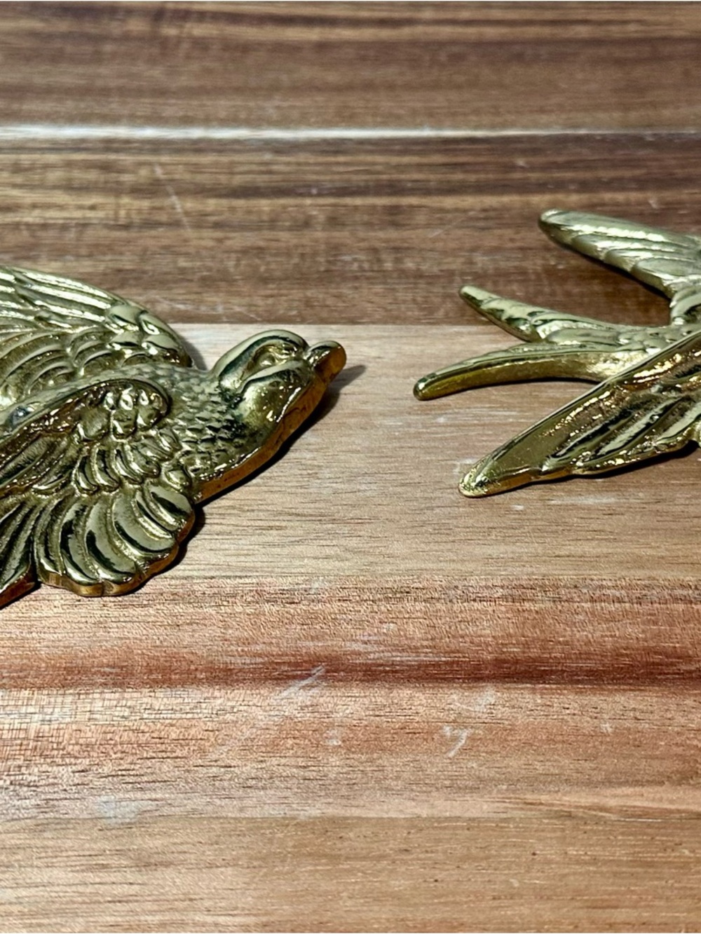Vintage Brass Plated Swallowtail Wall Decor Set. Mid Century Style - Picture 4 of 8